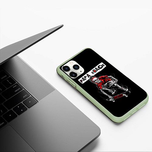 Чехол iPhone 11 Pro матовый Skater boy / 3D-Салатовый – фото 3