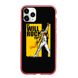 Чехол iPhone 11 Pro матовый We will rock you, цвет: 3D-красный