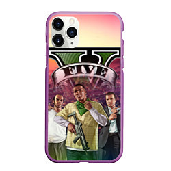 Чехол iPhone 11 Pro матовый GTA V TEAM FOREVER AND EVER, цвет: 3D-фиолетовый