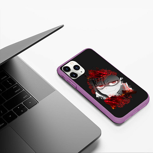 Чехол iPhone 11 Pro матовый Bad Girl Nagatoro / 3D-Фиолетовый – фото 3