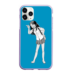 Чехол iPhone 11 Pro матовый Nagatoro Posing, цвет: 3D-светло-сиреневый