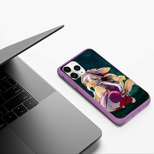 Чехол iPhone 11 Pro матовый Nanachi / 3D-Фиолетовый – фото 3