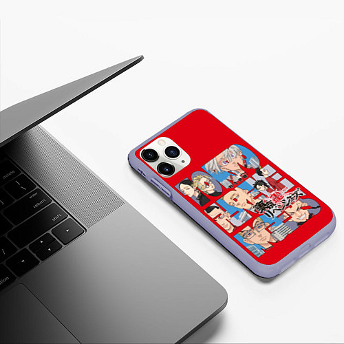 Чехол iPhone 11 Pro матовый Tokyo Revengers Токийские мстители Poster Z / 3D-Светло-сиреневый – фото 3