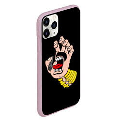 Чехол iPhone 11 Pro матовый Рука Меркьюри, цвет: 3D-розовый — фото 2