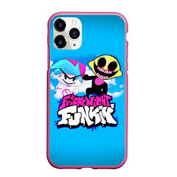 Чехол iPhone 11 Pro матовый Boyfriend and Monster, цвет: 3D-малиновый