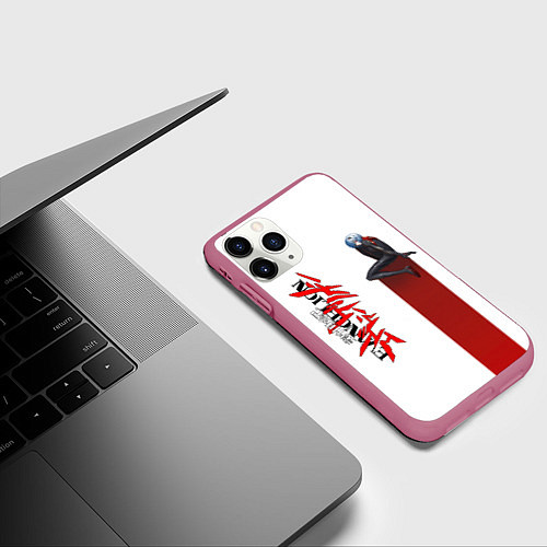 Чехол iPhone 11 Pro матовый EVANGELION ПИЛОТ EVA / 3D-Малиновый – фото 3