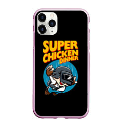 Чехол iPhone 11 Pro матовый PUBG x Mario, цвет: 3D-розовый