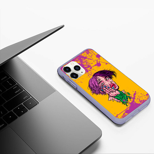 Чехол iPhone 11 Pro матовый LIL PUMP ЛИЛ ПАМП БРЫЗГИ Z / 3D-Светло-сиреневый – фото 3