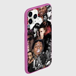 Чехол iPhone 11 Pro матовый Короли Рэпа KING RAP, цвет: 3D-фиолетовый — фото 2
