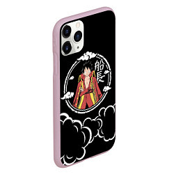 Чехол iPhone 11 Pro матовый Манки Д Луффи One Piece, цвет: 3D-розовый — фото 2