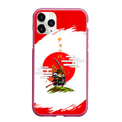 Чехол iPhone 11 Pro матовый Тони Тони Чоппер ниндзя One Piece, цвет: 3D-малиновый