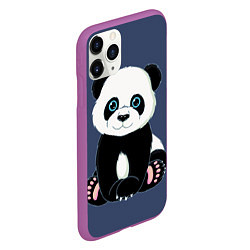 Чехол iPhone 11 Pro матовый Милая Панда Sweet Panda, цвет: 3D-фиолетовый — фото 2