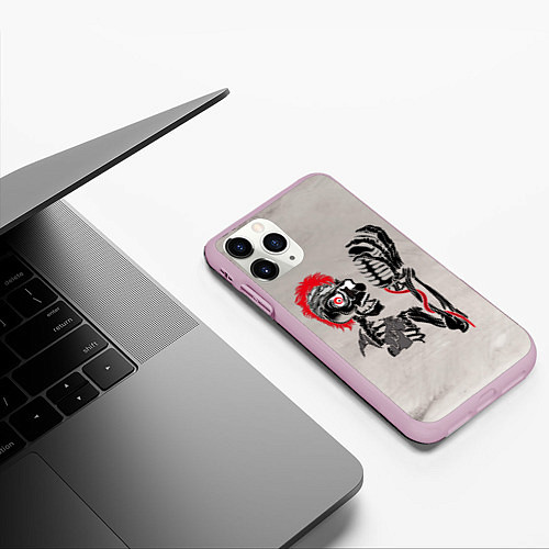 Чехол iPhone 11 Pro матовый Punk music / 3D-Розовый – фото 3