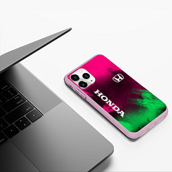 Чехол iPhone 11 Pro матовый NEON HONDA НЕОН ХОНДА, цвет: 3D-розовый — фото 2