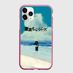 Чехол iPhone 11 Pro матовый МАЙКИ В ОДИНОЧЕСТВЕ, цвет: 3D-малиновый