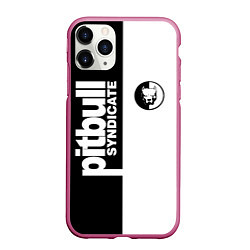 Чехол iPhone 11 Pro матовый PITBULL SYNDICATE ПИТБУЛЬ, цвет: 3D-малиновый