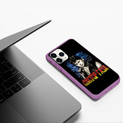 Чехол iPhone 11 Pro матовый Юра ХОЙ Клинских Сектор Газа, цвет: 3D-фиолетовый — фото 2