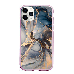 Чехол iPhone 11 Pro матовый Fluid art ink mix, цвет: 3D-розовый