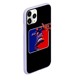 Чехол iPhone 11 Pro матовый Logo LB, цвет: 3D-светло-сиреневый — фото 2