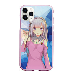 Чехол iPhone 11 Pro матовый Emilia&Rem, цвет: 3D-розовый