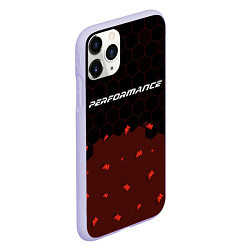 Чехол iPhone 11 Pro матовый БМВ Performance - Соты Паттерн, цвет: 3D-светло-сиреневый — фото 2