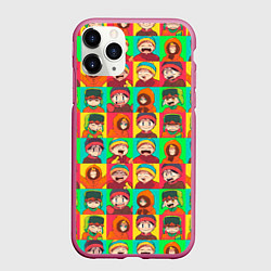 Чехол iPhone 11 Pro матовый Аниме Южный парк, цвет: 3D-малиновый