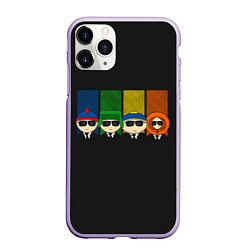 Чехол iPhone 11 Pro матовый South park FBI, цвет: 3D-светло-сиреневый