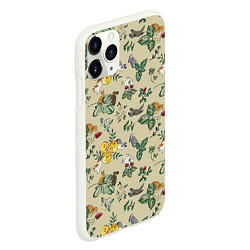 Чехол iPhone 11 Pro матовый Зайчики с Цветочками, цвет: 3D-белый — фото 2