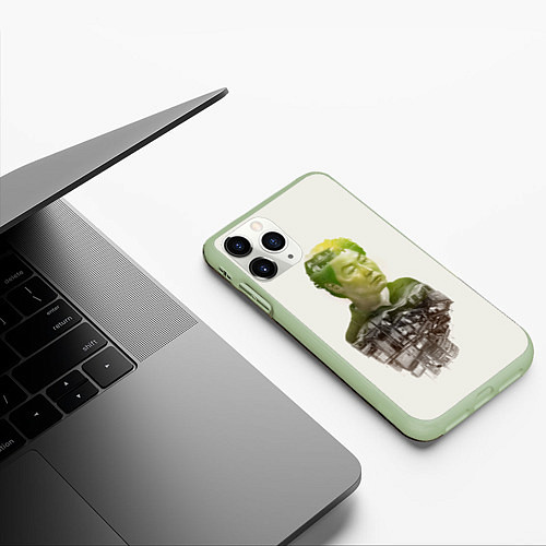 Чехол iPhone 11 Pro матовый Паразиты Фильм Parasite / 3D-Салатовый – фото 3
