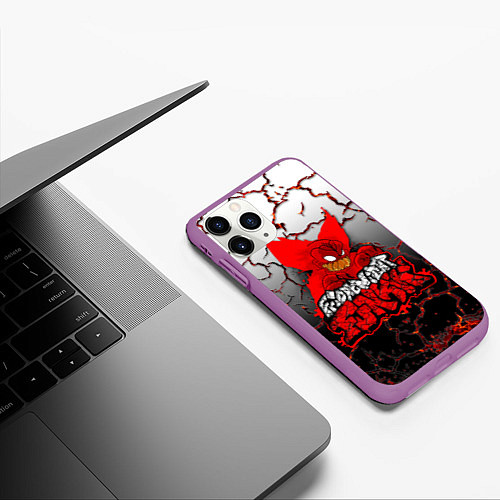 Чехол iPhone 11 Pro матовый Friday Night Funkin Tricky One / 3D-Фиолетовый – фото 3