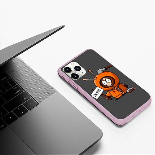Чехол iPhone 11 Pro матовый Я в норме / 3D-Розовый – фото 3