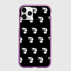 Чехол iPhone 11 Pro матовый Dark trollface, цвет: 3D-фиолетовый