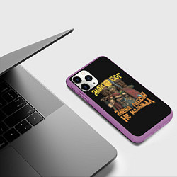 Чехол iPhone 11 Pro матовый Мой Бог меня рабом не называл, цвет: 3D-фиолетовый — фото 2