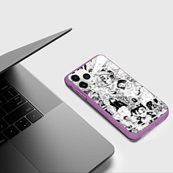 Чехол iPhone 11 Pro матовый Семь смертных грехов, манга, цвет: 3D-фиолетовый — фото 2
