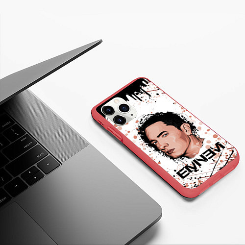 Чехол iPhone 11 Pro матовый EMINEM ЭМИНЕМ Z / 3D-Красный – фото 3