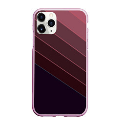 Чехол iPhone 11 Pro матовый Коричнево-фиолетовый узор, цвет: 3D-розовый