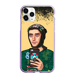 Чехол iPhone 11 Pro матовый Джаред Лето Jared Leto Z, цвет: 3D-светло-сиреневый