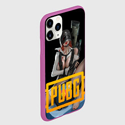 Чехол iPhone 11 Pro матовый PUBG 18 спина, цвет: 3D-фиолетовый — фото 2