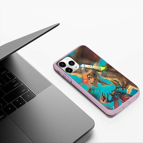 Чехол iPhone 11 Pro матовый Ark Survival АРК СУРВИВАЛ Z / 3D-Розовый – фото 3