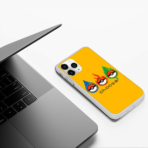 Чехол iPhone 11 Pro матовый Выбирай покемона / 3D-Белый – фото 3