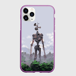 Чехол iPhone 11 Pro матовый СИРЕНОГОЛОВЫЙ ЛЕС, цвет: 3D-фиолетовый