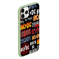 Чехол iPhone 11 Pro матовый AC DC LOGOBOMBING, цвет: 3D-салатовый — фото 2