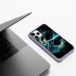 Чехол iPhone 11 Pro матовый Леви, цвет: 3D-светло-сиреневый — фото 2