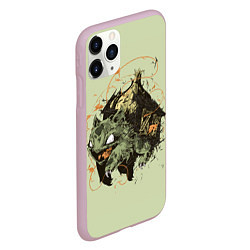 Чехол iPhone 11 Pro матовый Horror Bulbasaur, цвет: 3D-розовый — фото 2