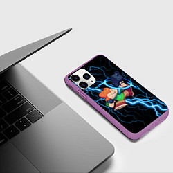 Чехол iPhone 11 Pro матовый Пико Pico Молния, цвет: 3D-фиолетовый — фото 2
