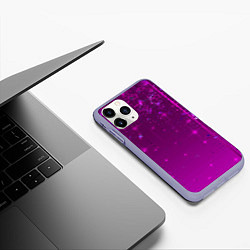 Чехол iPhone 11 Pro матовый Абстрактный фон фуксия, цвет: 3D-светло-сиреневый — фото 2