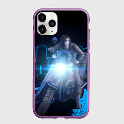 Чехол iPhone 11 Pro матовый Баджи На Байке