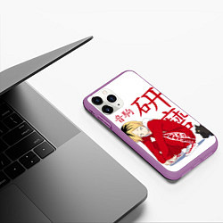 Чехол iPhone 11 Pro матовый Кенма Козуме, Haikyuu!!, цвет: 3D-фиолетовый — фото 2