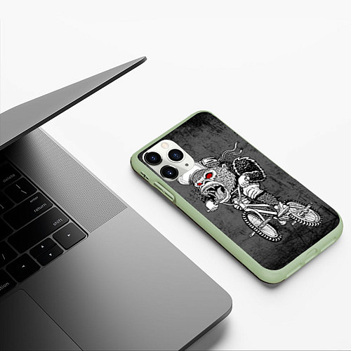 Чехол iPhone 11 Pro матовый Junk Ride / 3D-Салатовый – фото 3