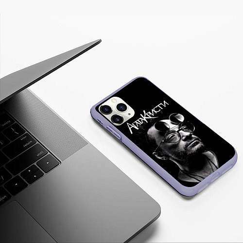 Чехол iPhone 11 Pro матовый Агата Кристи Глеб Самойлов / 3D-Светло-сиреневый – фото 3
